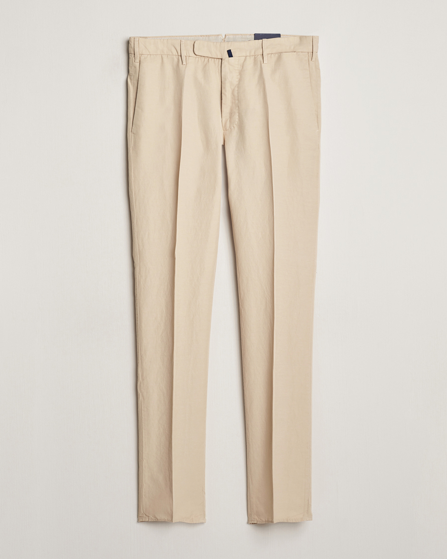 Heren | Broeken | Incotex | Slim Fit Chinolino Trousers Light Beige