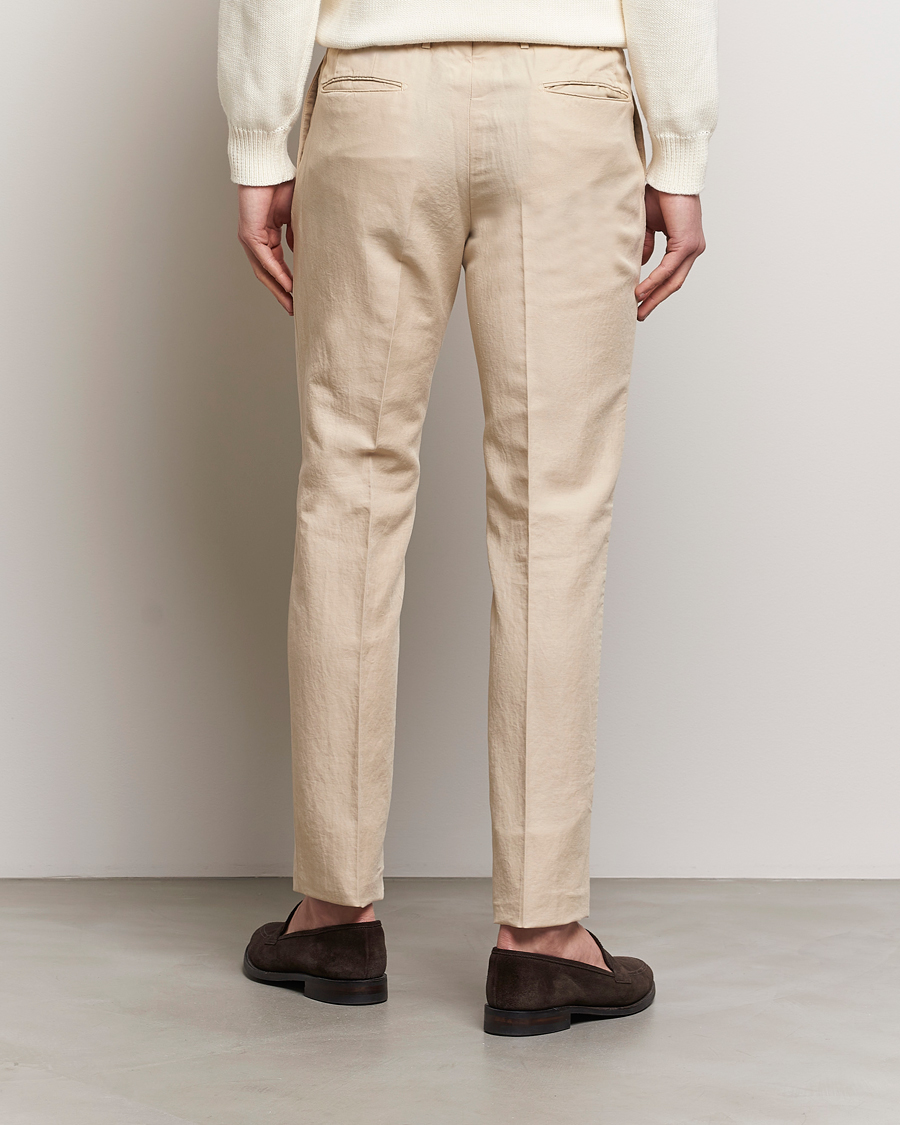 Heren | Broeken | Incotex | Slim Fit Chinolino Trousers Light Beige
