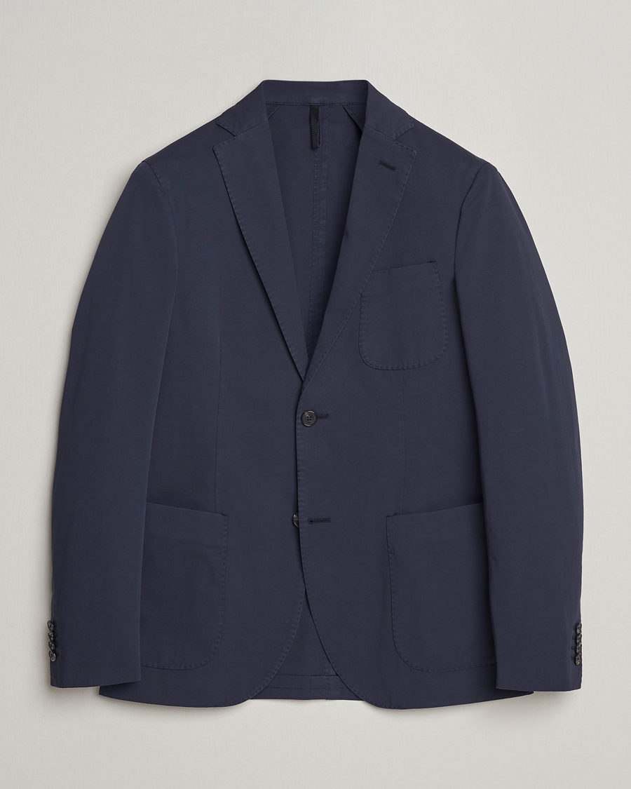 Heren | Blazers | Incotex | Unconstructed Comfort Cotton Blazer Navy