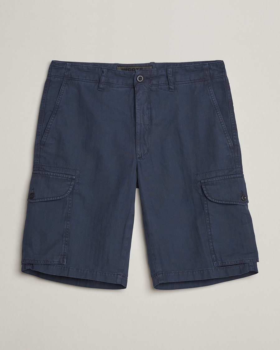 Heren | Korte broek | Incotex | Cotton Cargo Shorts Navy