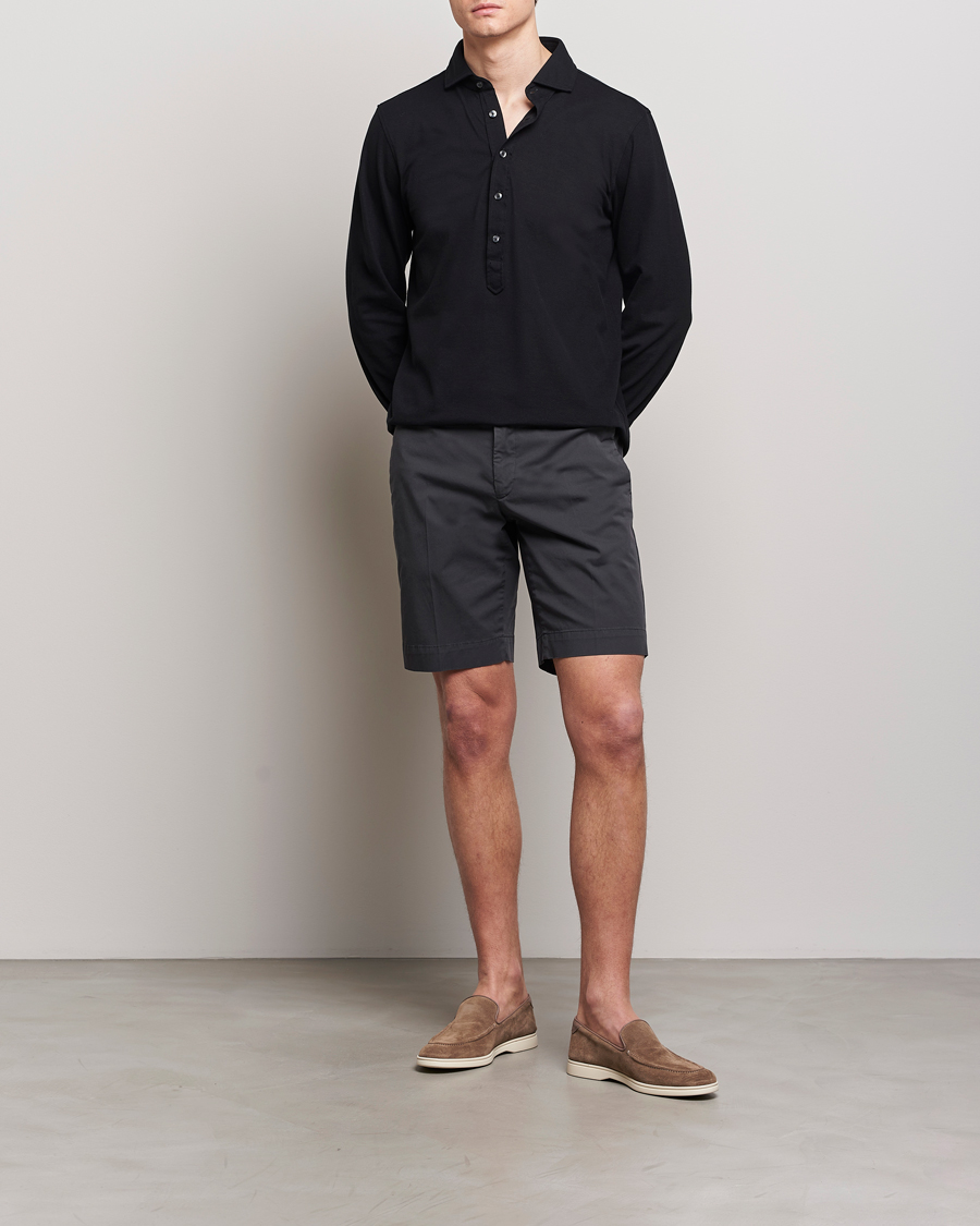 Heren | Korte broek | Incotex | Cotton Comfort Shorts Black