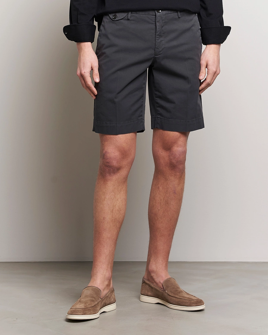 Heren | Korte broek | Incotex | Cotton Comfort Shorts Black