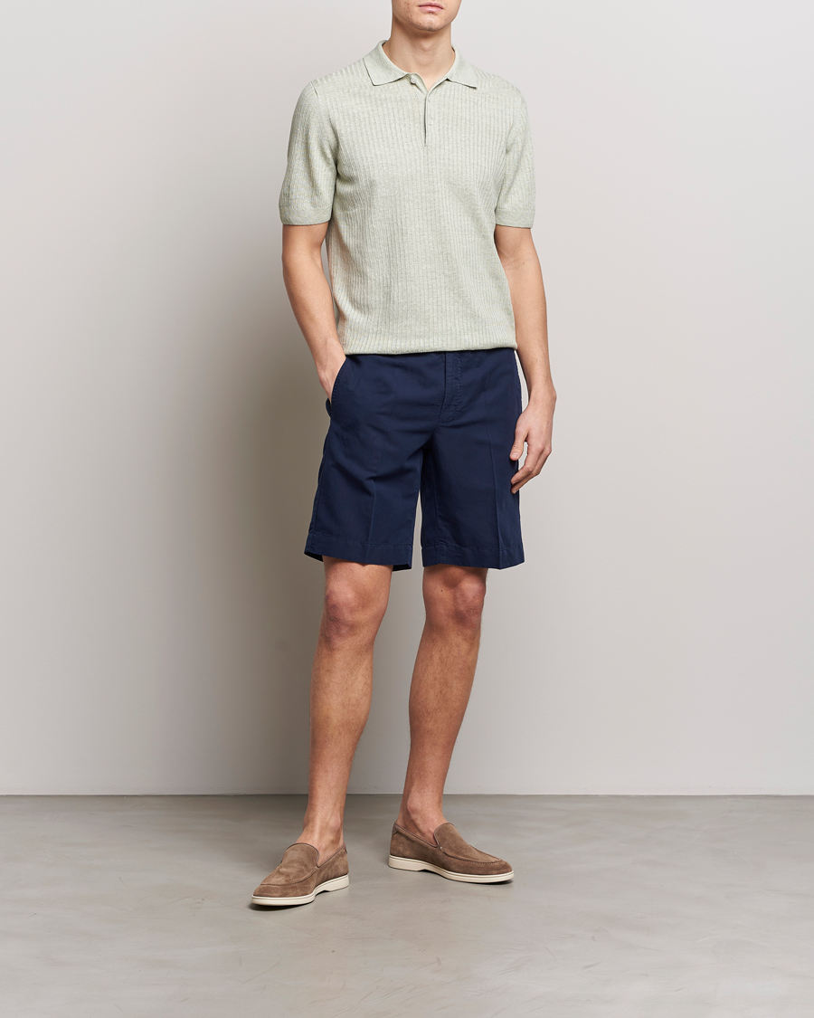 Heren | Korte broek | Incotex | Chinolino Shorts Navy