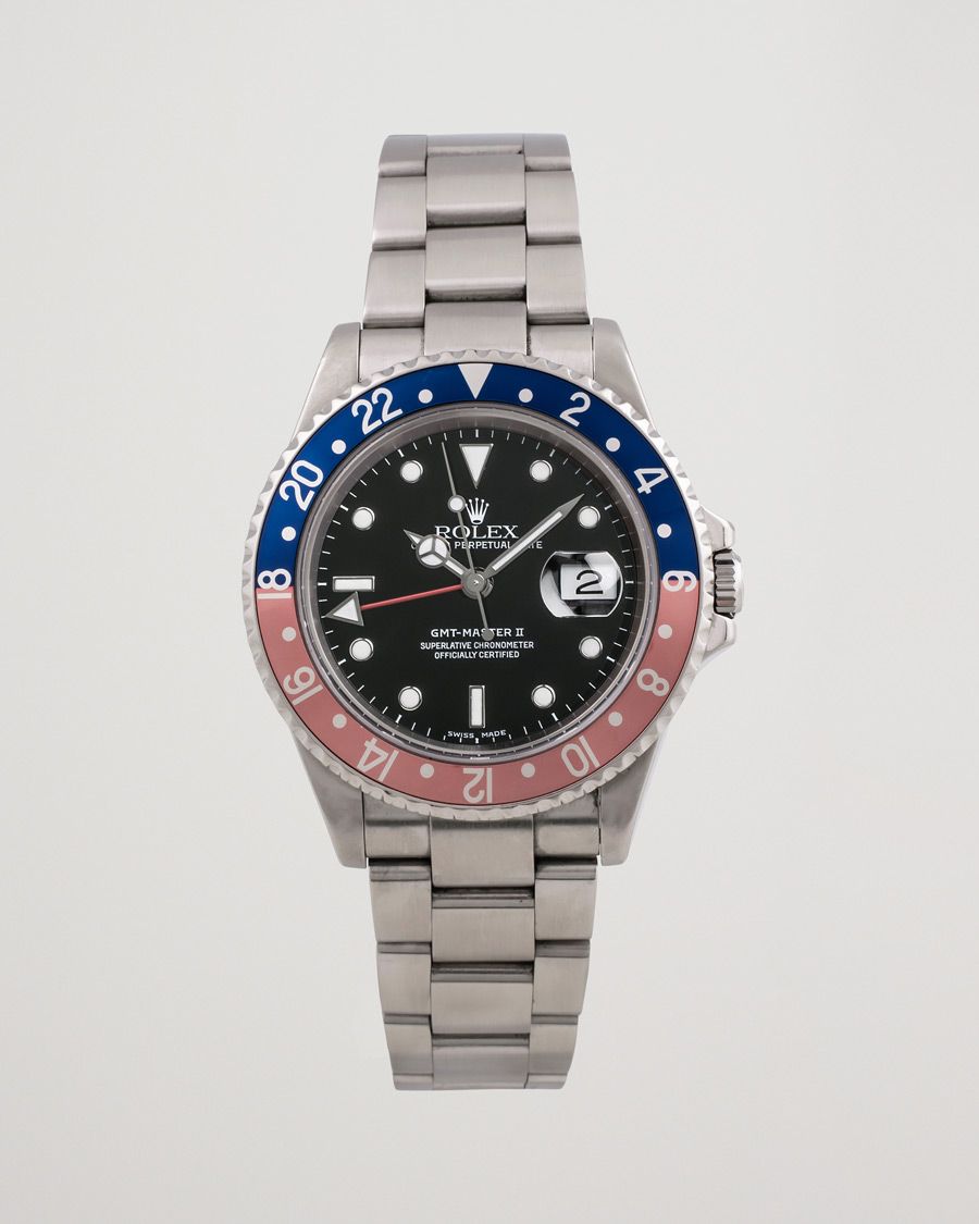 Heren | Rolex Pre-Owned GMT-Master II 16710 Silver | Rolex Pre-Owned | GMT-Master II 16710 Silver