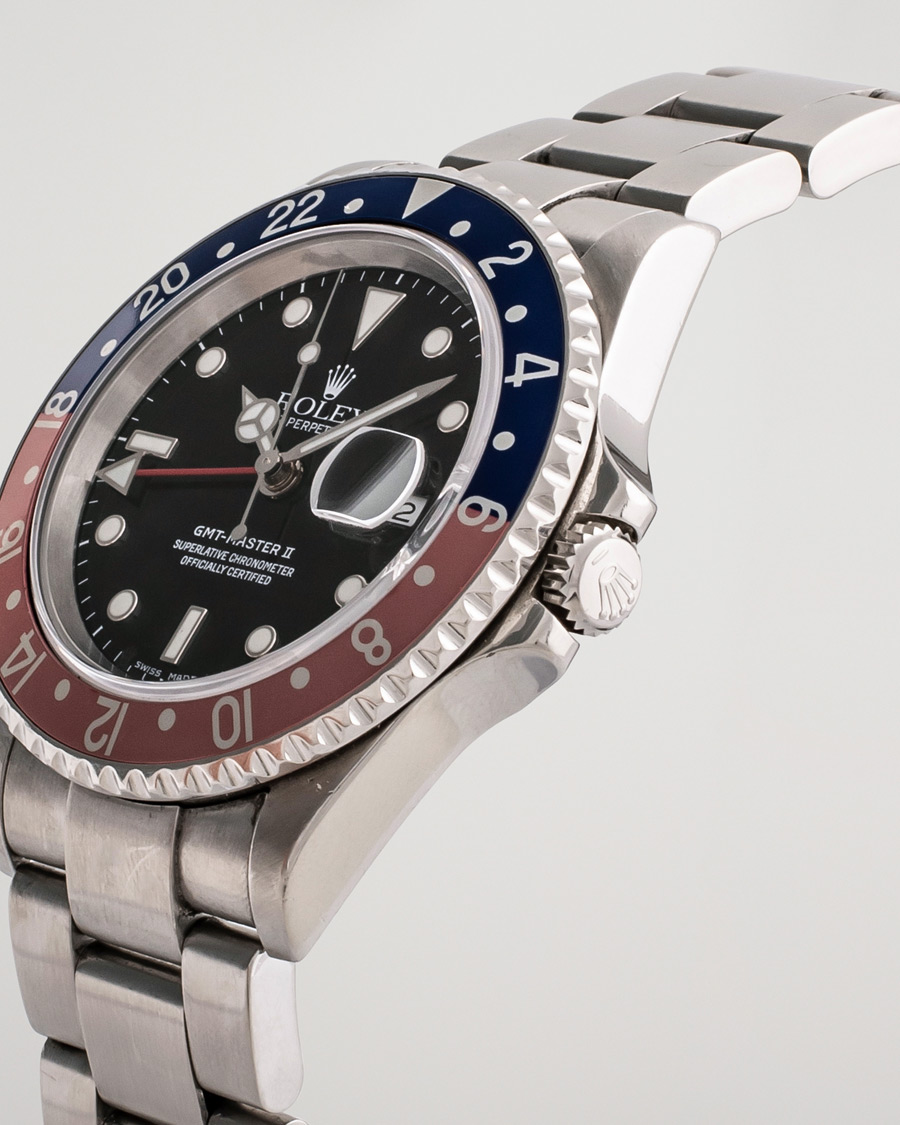 Heren | Rolex Pre-Owned GMT-Master II 16710 Silver | Rolex Pre-Owned | GMT-Master II 16710 Silver