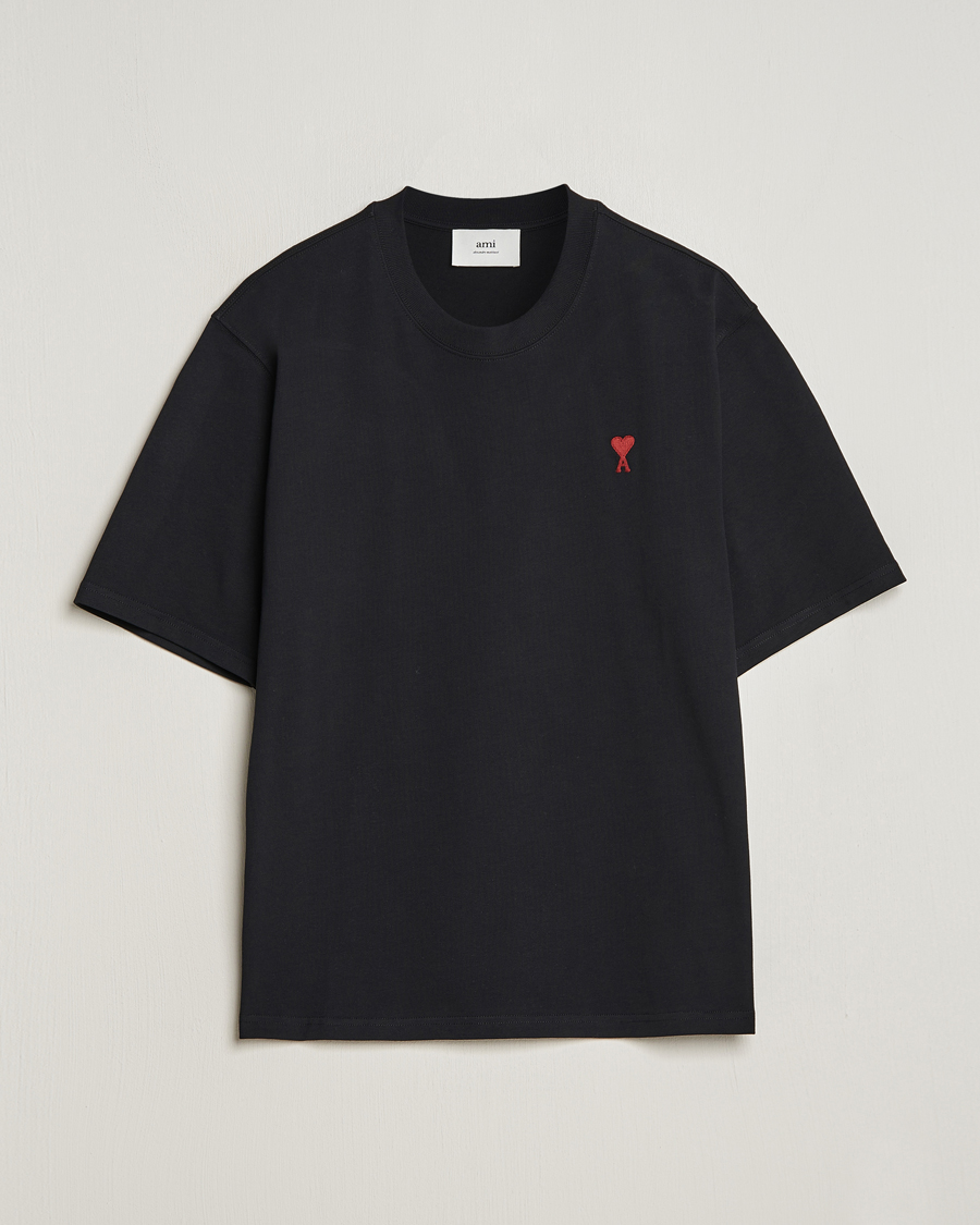 Heren | T-shirts | AMI | Heart Logo T-Shirt Black