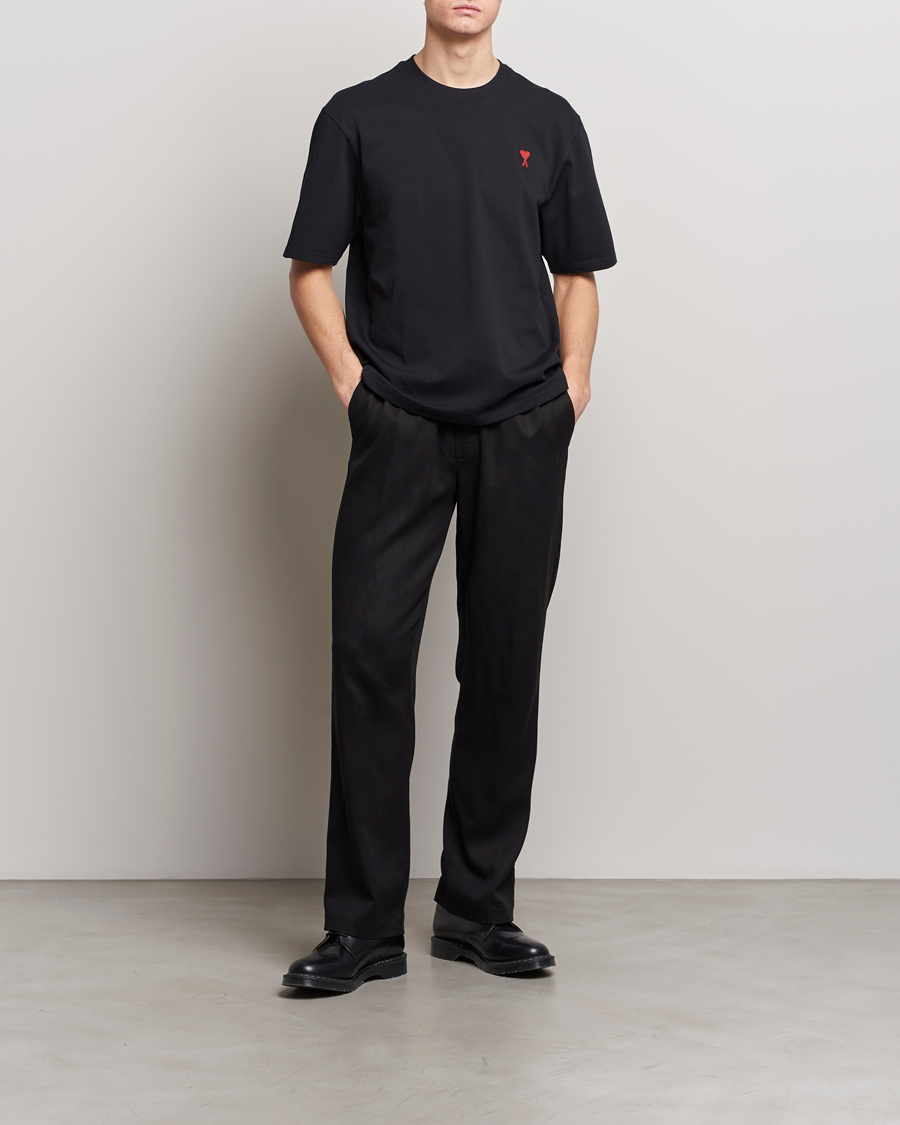 Heren | T-shirts | AMI | Heart Logo T-Shirt Black