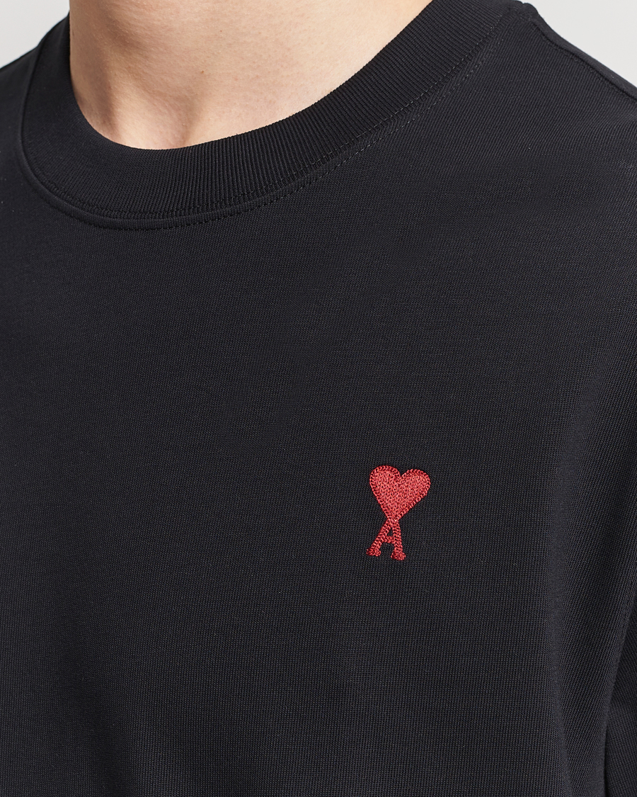 Heren | T-shirts | AMI | Heart Logo T-Shirt Black