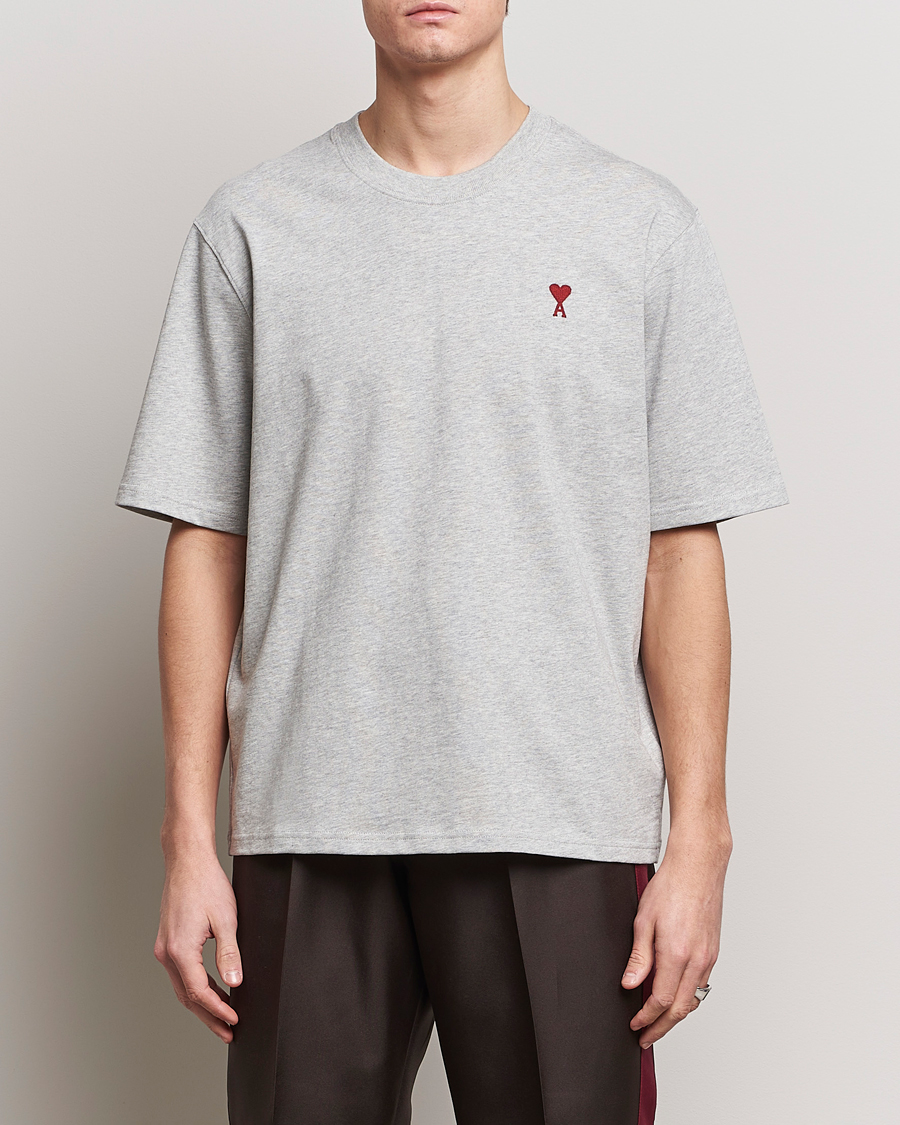 Men | AMI | AMI | Heart Logo T-Shirt Heather Grey