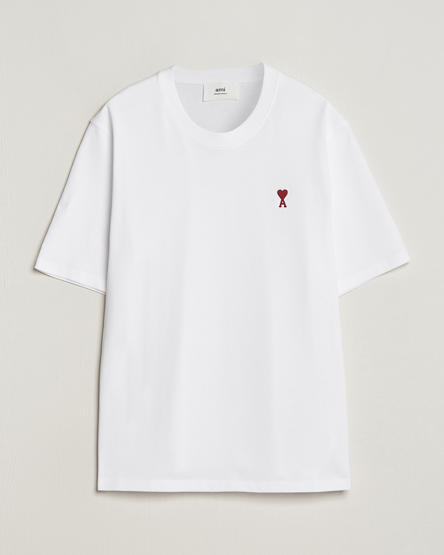 Heren | T-shirts | AMI | Heart Logo T-Shirt White