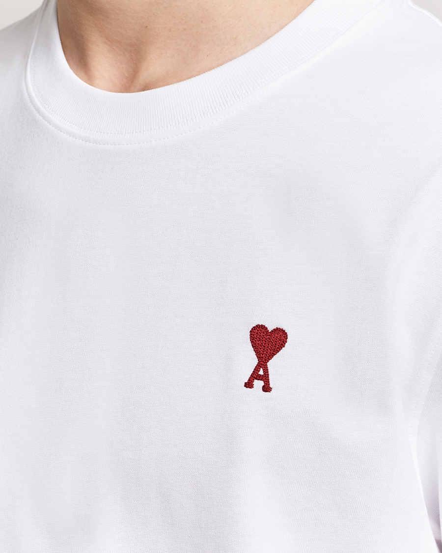 Heren | T-shirts | AMI | Heart Logo T-Shirt White