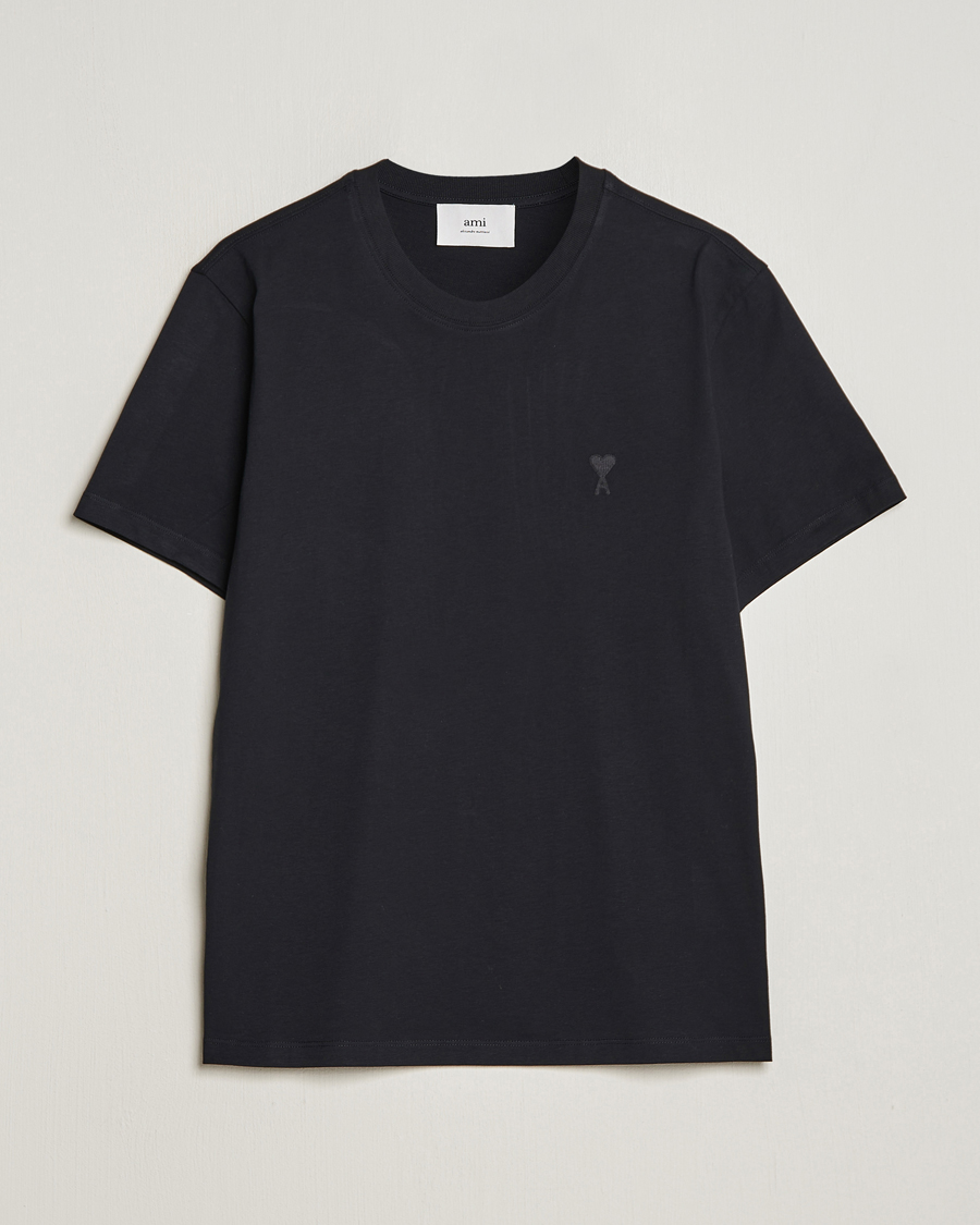Heren | T-shirts | AMI | Tonal Heart Logo T-Shirt Black