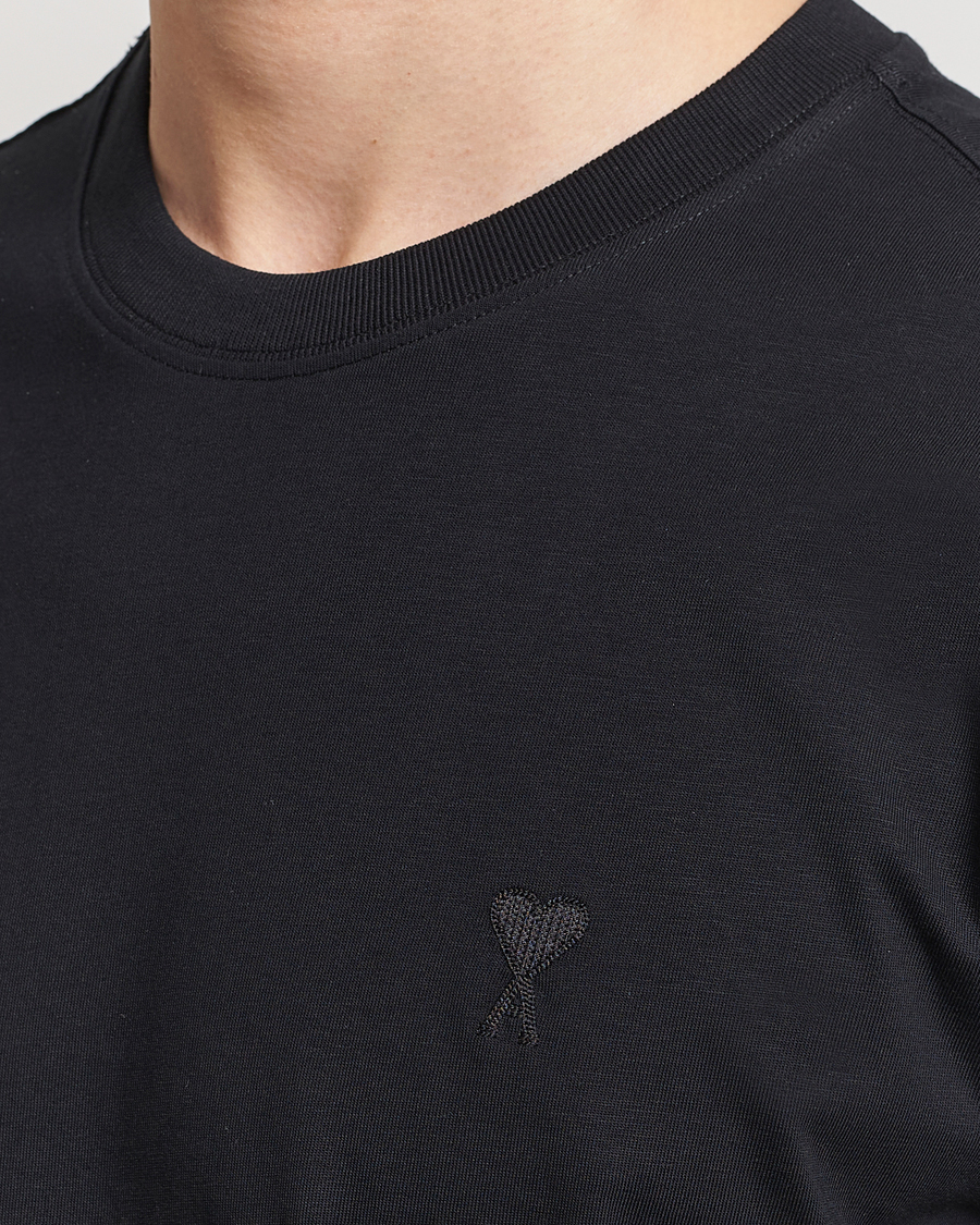 Heren | T-shirts | AMI | Tonal Heart Logo T-Shirt Black