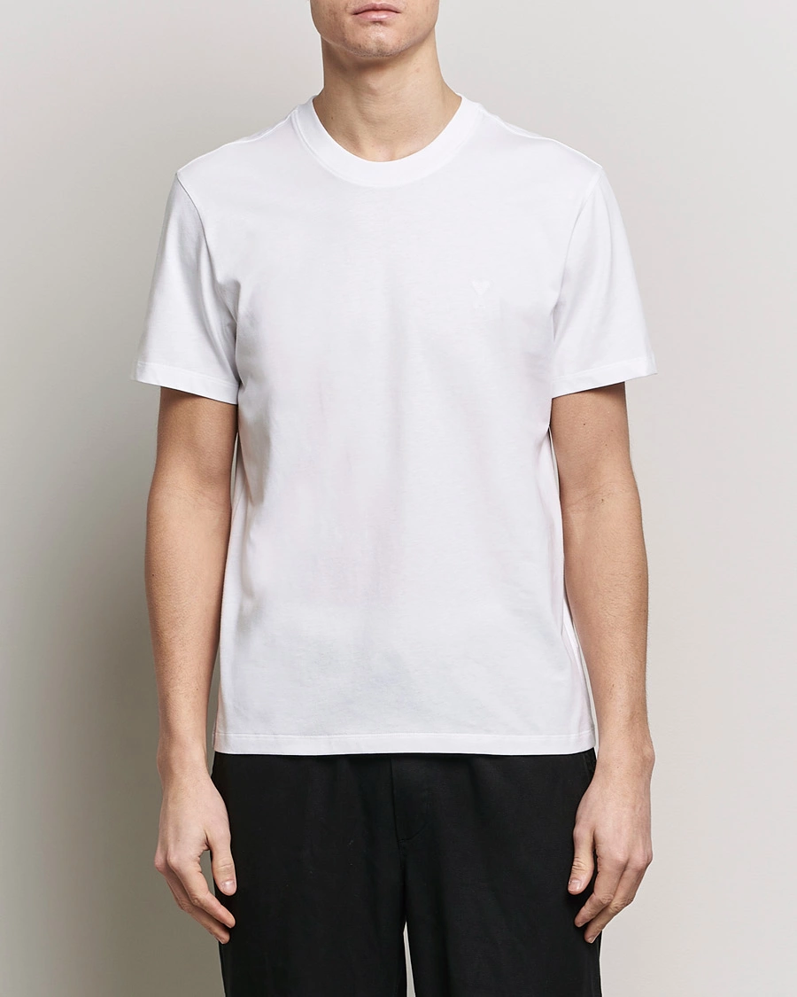 Heren | AMI | AMI | Tonal Heart Logo T-Shirt White