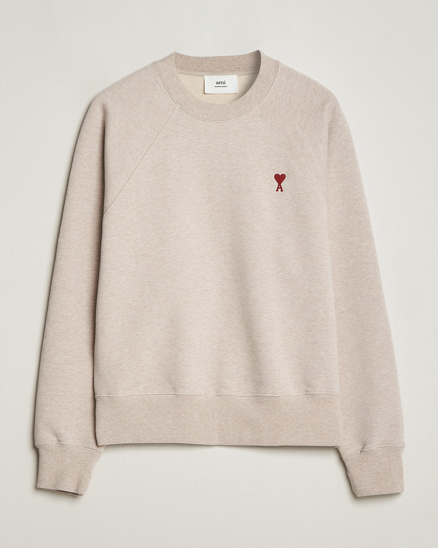 Heren | Truien | AMI | Heart Logo Sweatshirt Heather Light Beige