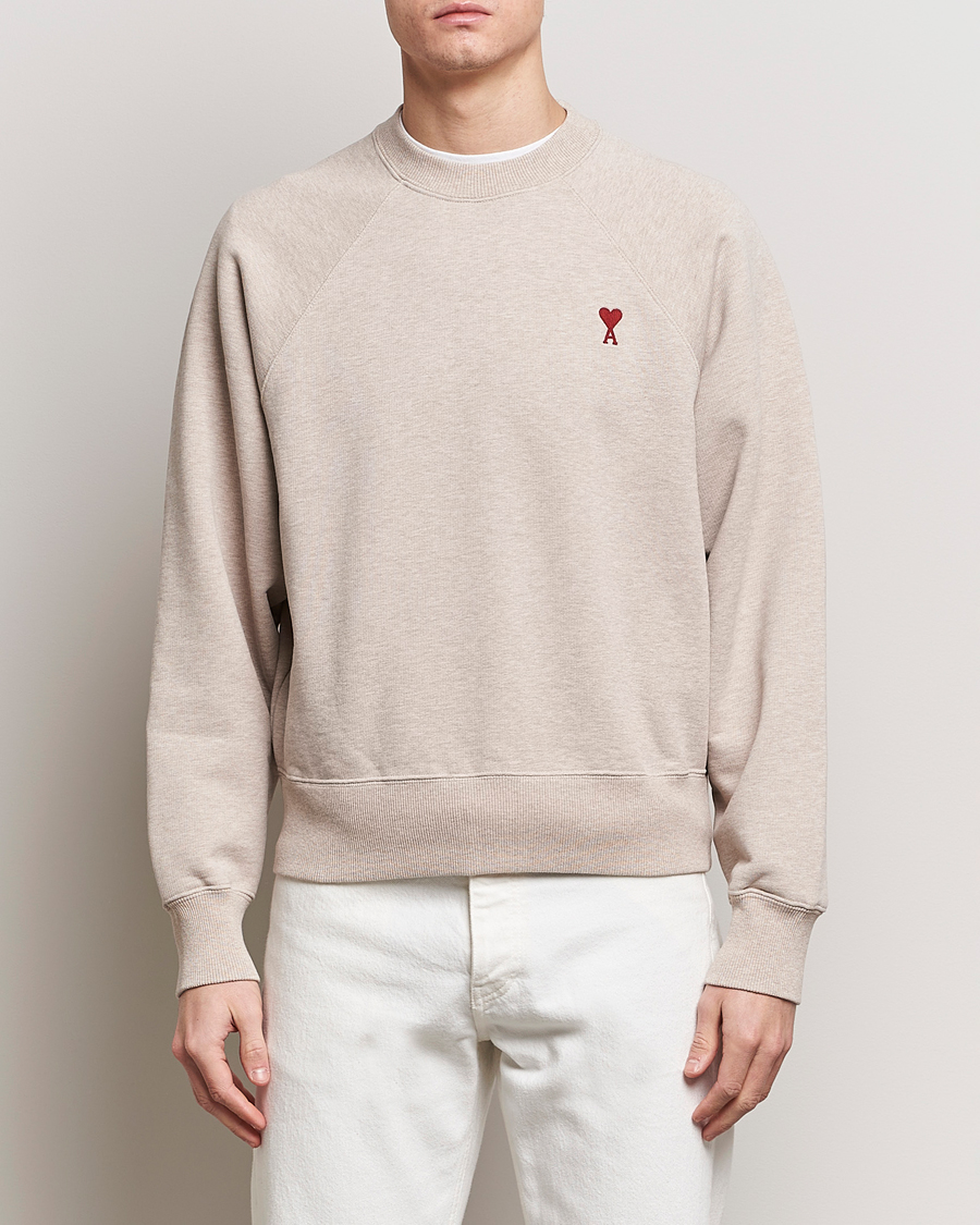 Heren | Contemporary Creators | AMI | Heart Logo Sweatshirt Heather Light Beige