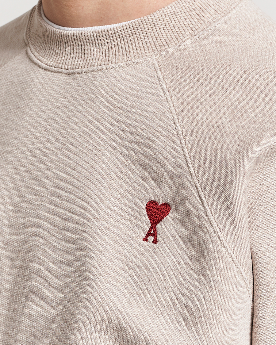 Heren | Truien | AMI | Heart Logo Sweatshirt Heather Light Beige