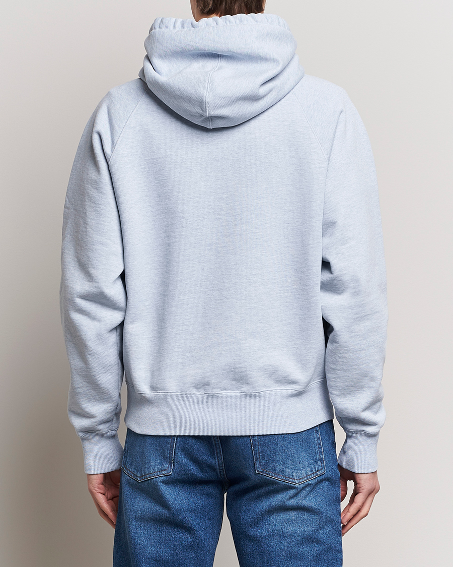 Heren | Truien | AMI | Heart Logo Hoodie Heather Blue