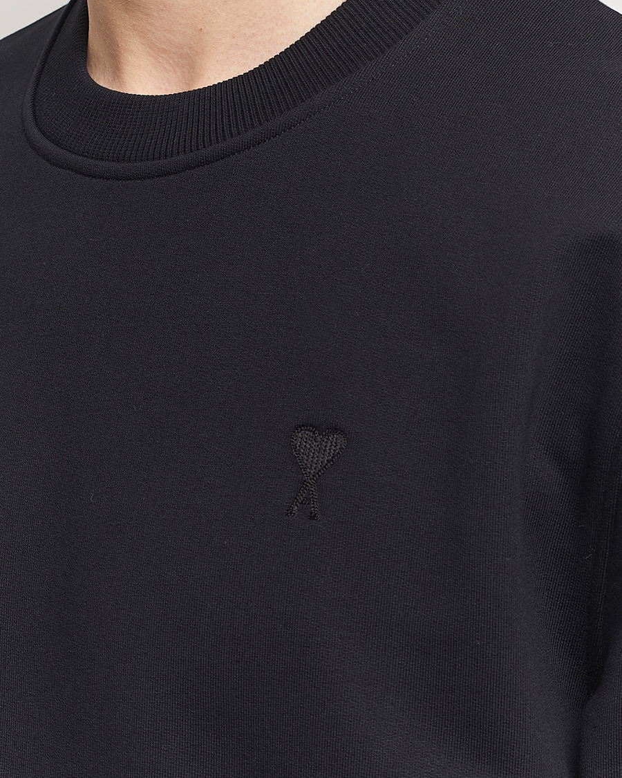 Heren | Truien | AMI | Tonal Heart Logo Sweatshirt Black