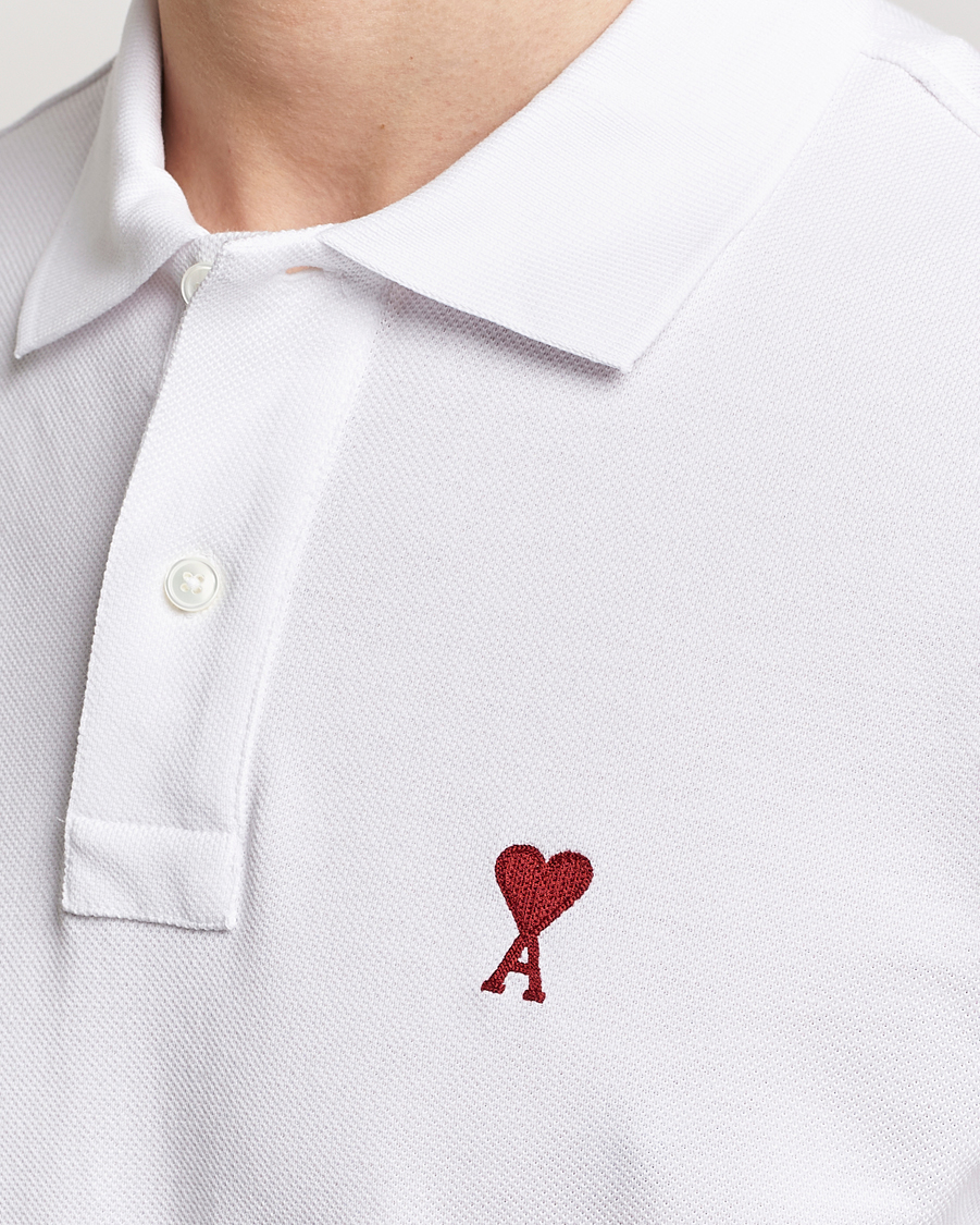 Heren | Polo's | AMI | Heart Logo Piquet Polo White