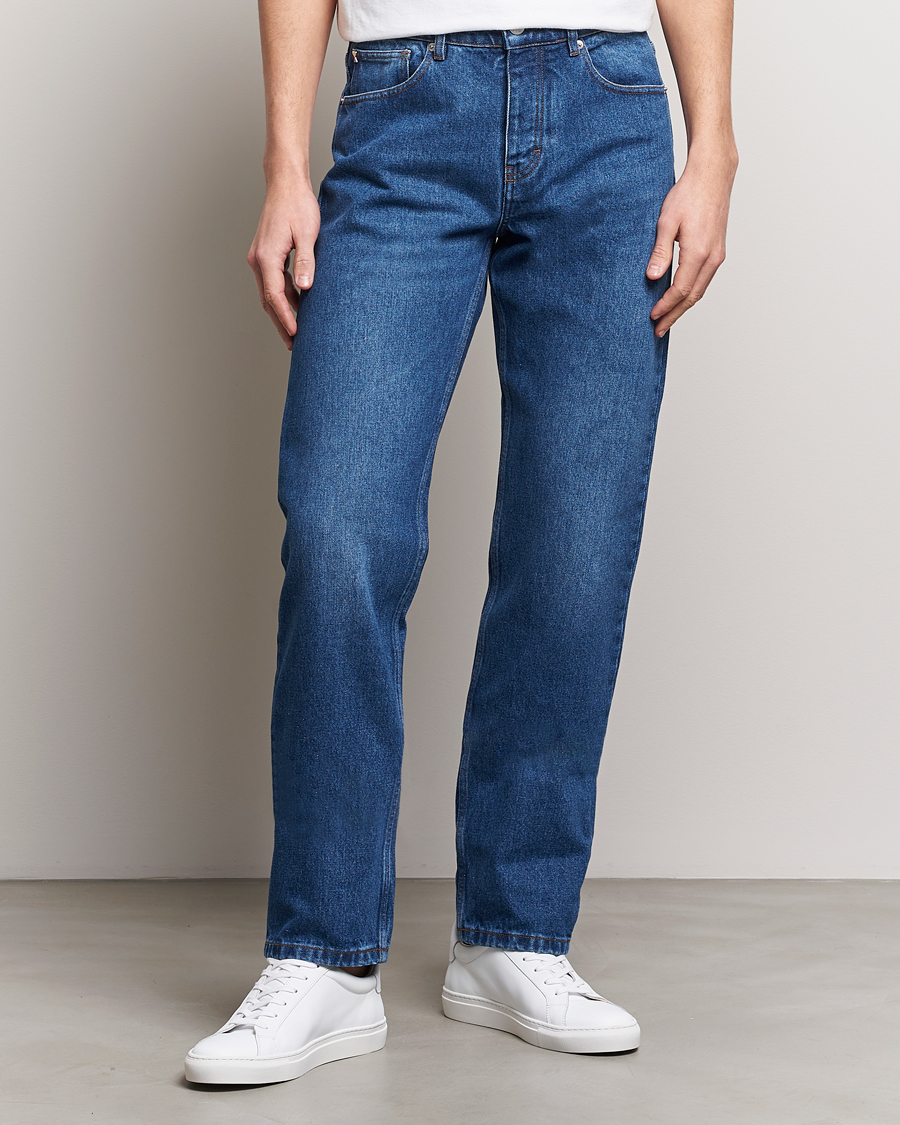 Heren |  | AMI | Classic Fit Jeans Used Blue