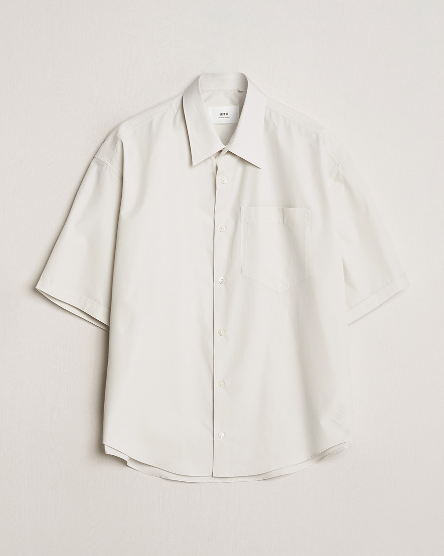 Heren | Overhemden | AMI | Boxy Fit Short Sleeve Shirt Chalk White