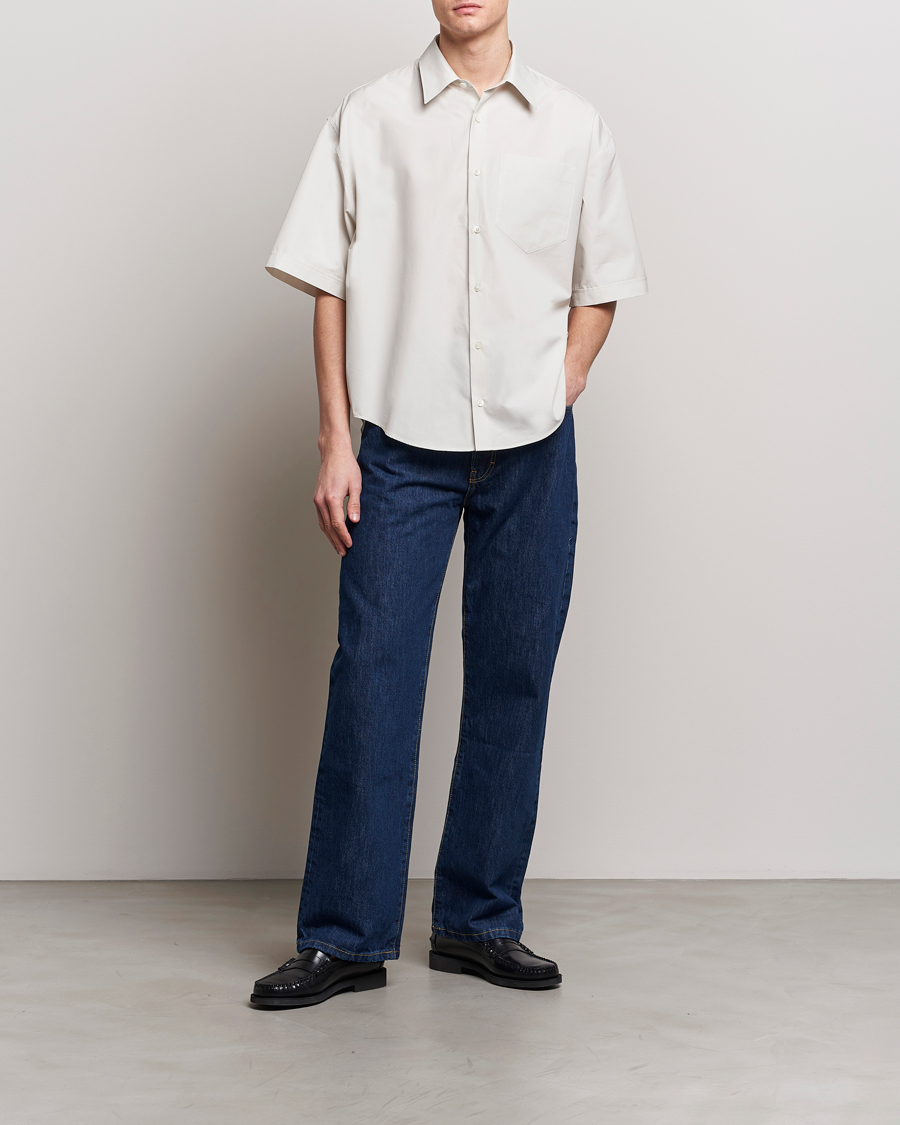 Heren | Overhemden | AMI | Boxy Fit Short Sleeve Shirt Chalk White