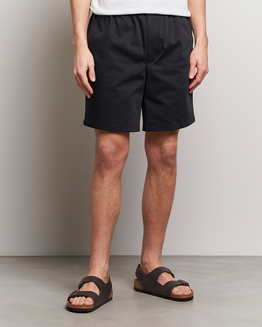 Heren | AMI | AMI | Cotton Drawstring Shorts Black