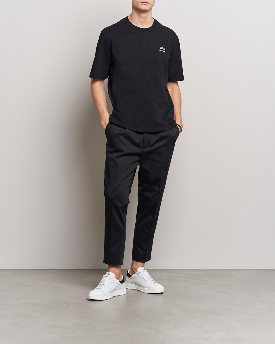 Heren | T-shirts | AMI | Logo T-Shirt Black