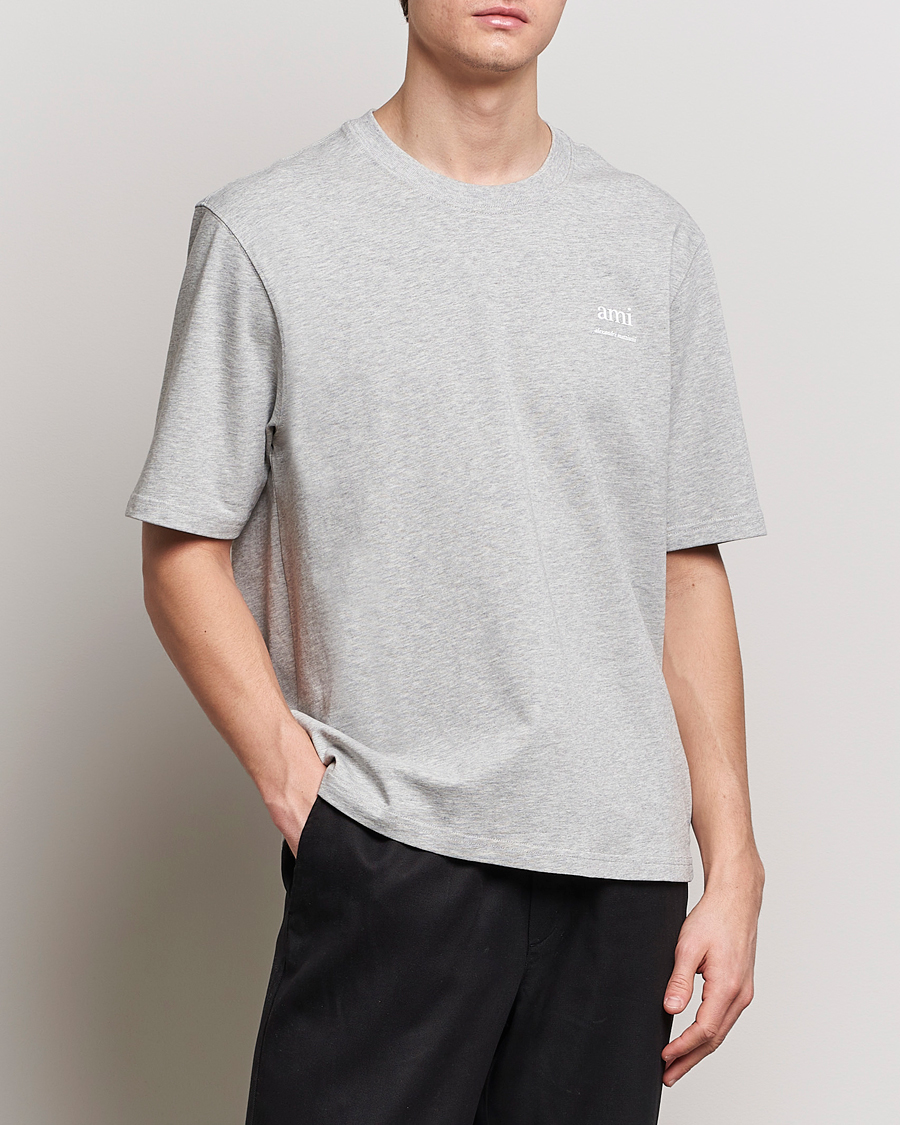 Heren | T-shirts met korte mouwen | AMI | Logo T-Shirt Heather Grey