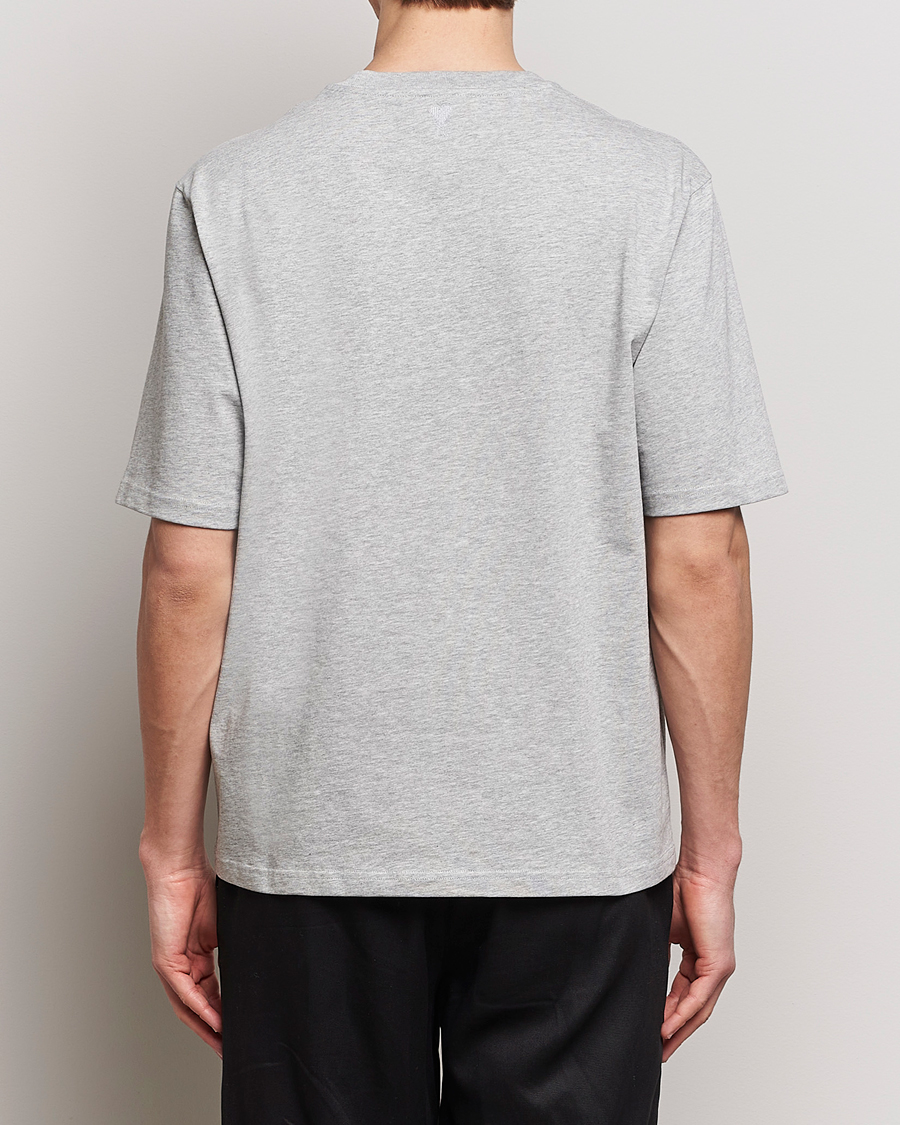 Heren | T-shirts | AMI | Logo T-Shirt Heather Grey