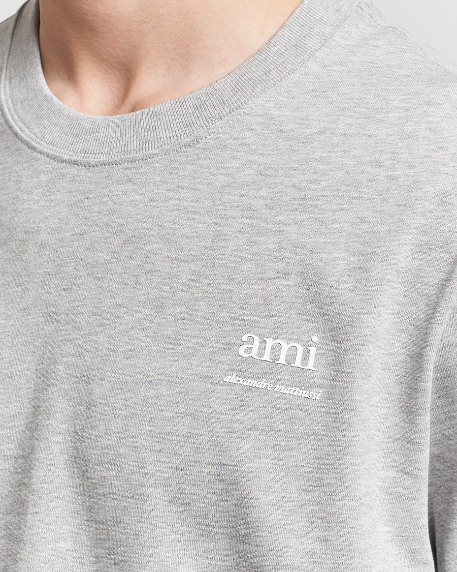 Heren | T-shirts | AMI | Logo T-Shirt Heather Grey
