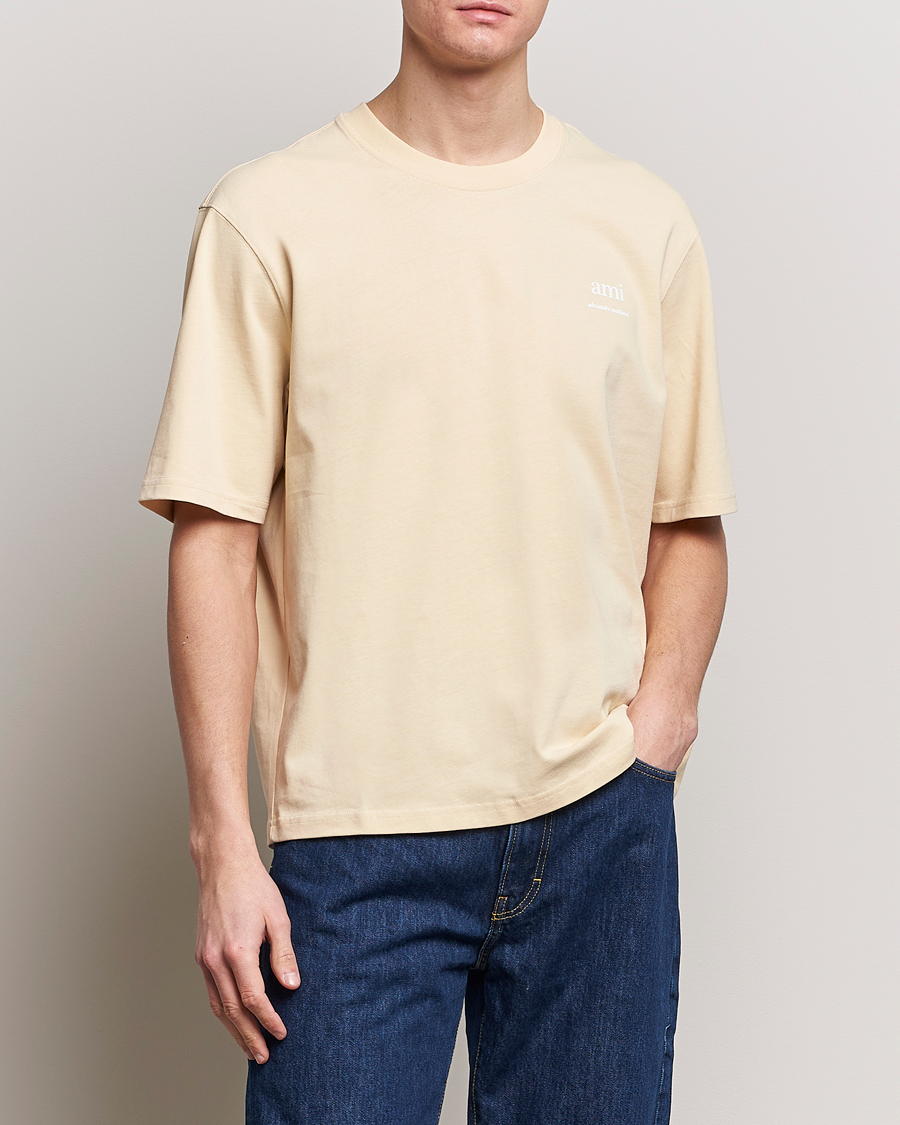 Heren | T-shirts | AMI | Logo T-Shirt Dusty Yellow
