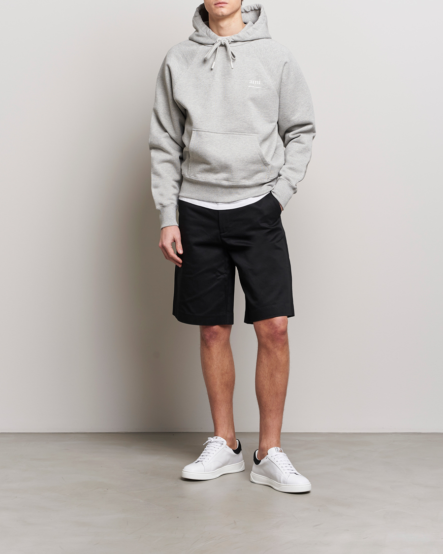 Heren | Truien | AMI | Logo Hoodie Heather Grey