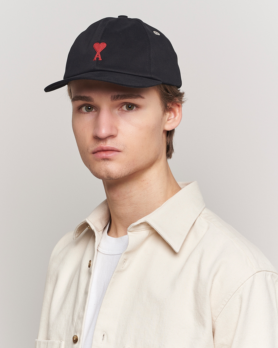 Heren | AMI Heart Logo Cap Black | AMI | Heart Logo Cap Black