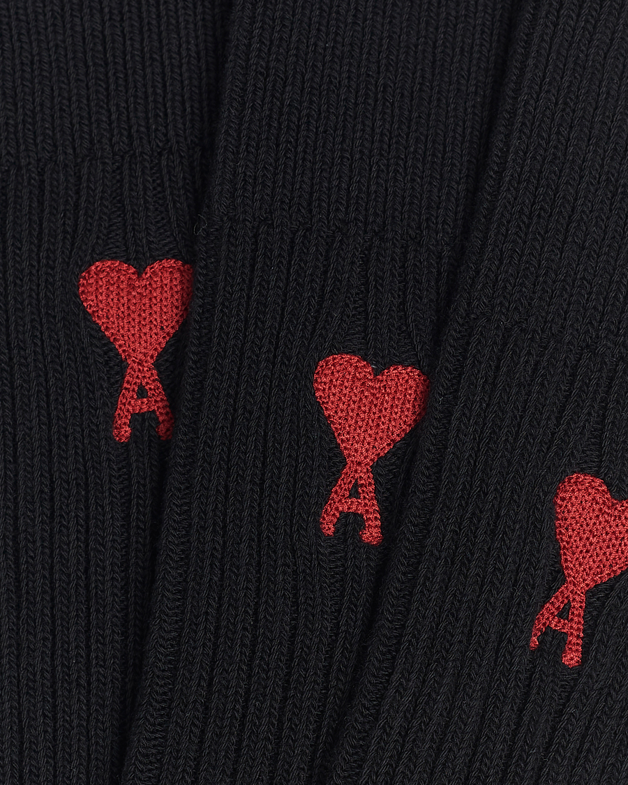 Heren | Sokken | AMI | 3-Pack Heart Socks Black