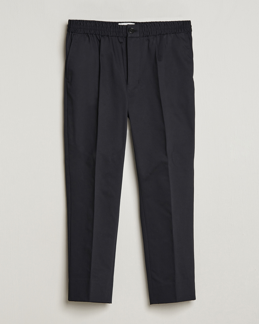 Heren | Broeken | AMI | Cotton Drawstring Trousers Black