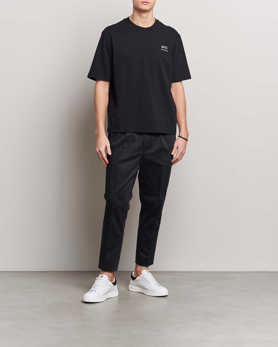Heren | Broeken | AMI | Cotton Drawstring Trousers Black
