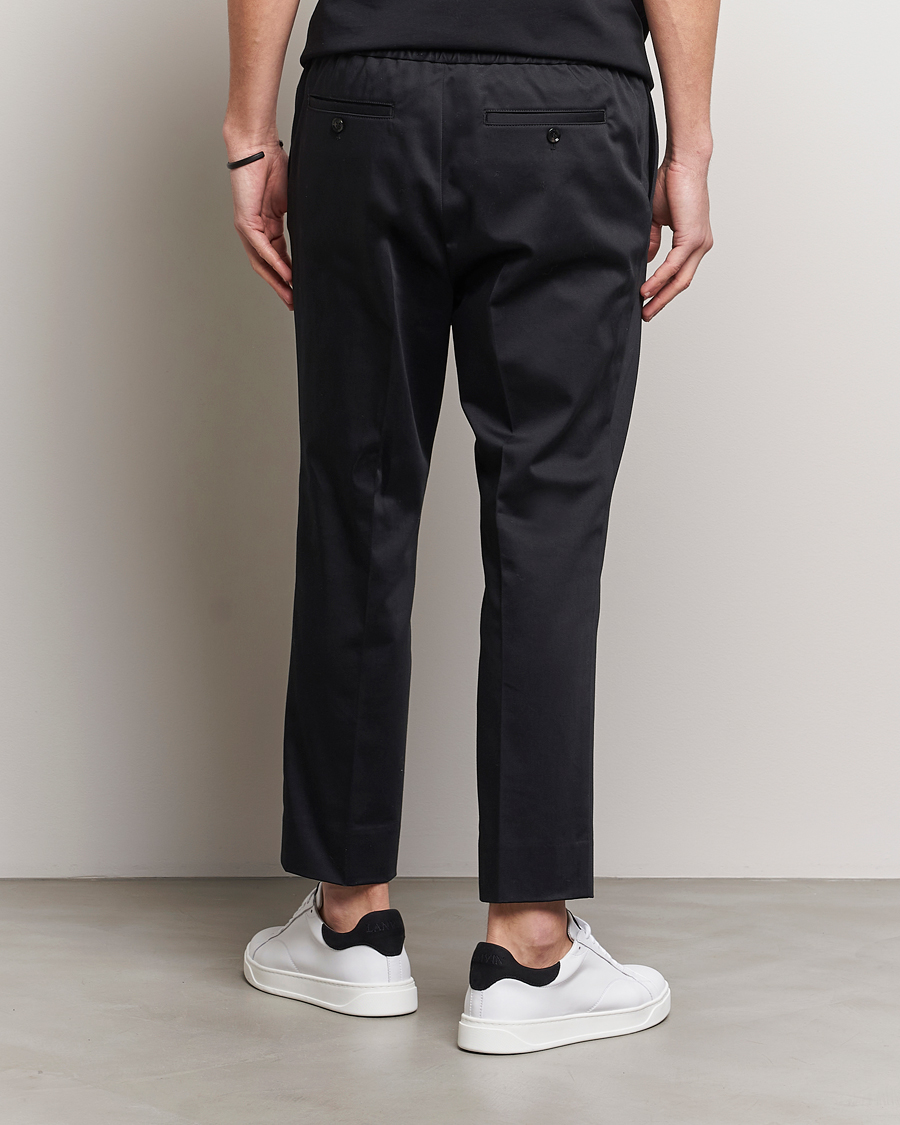 Heren | Broeken | AMI | Cotton Drawstring Trousers Black