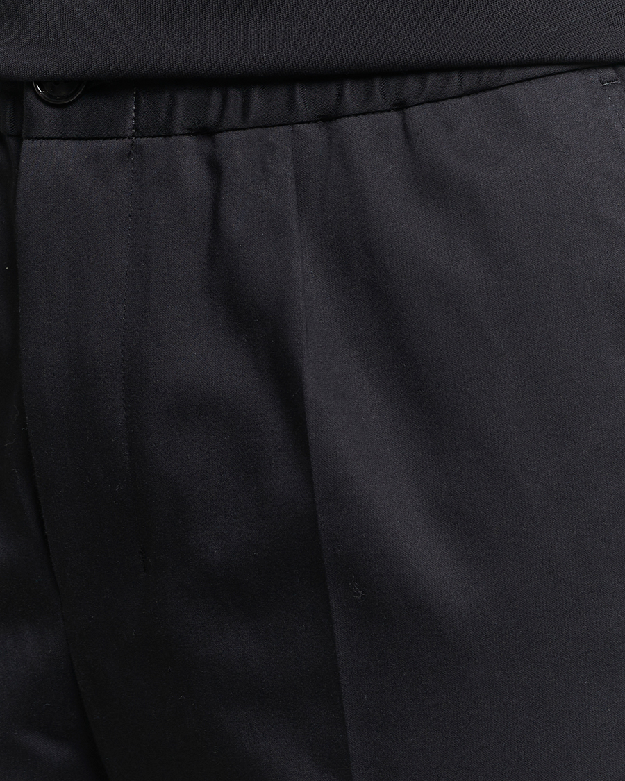 Heren | Broeken | AMI | Cotton Drawstring Trousers Black