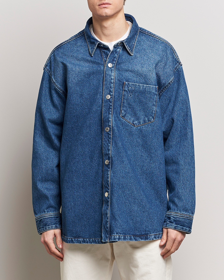 Heren | Hedendaagse jassen | AMI | Oversized Denim Jacket Used Blue