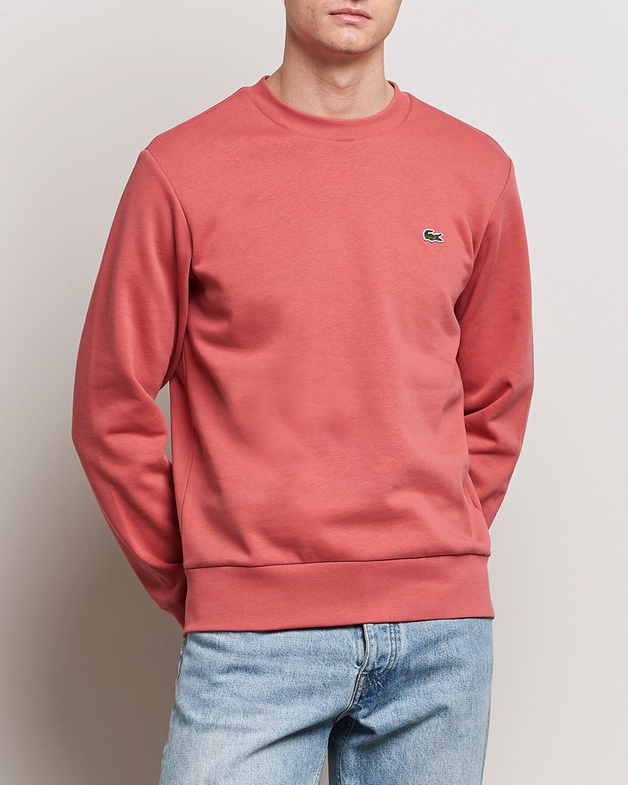 Men | Clothing | Lacoste | Crew Neck Sweatshirt Sierra Red