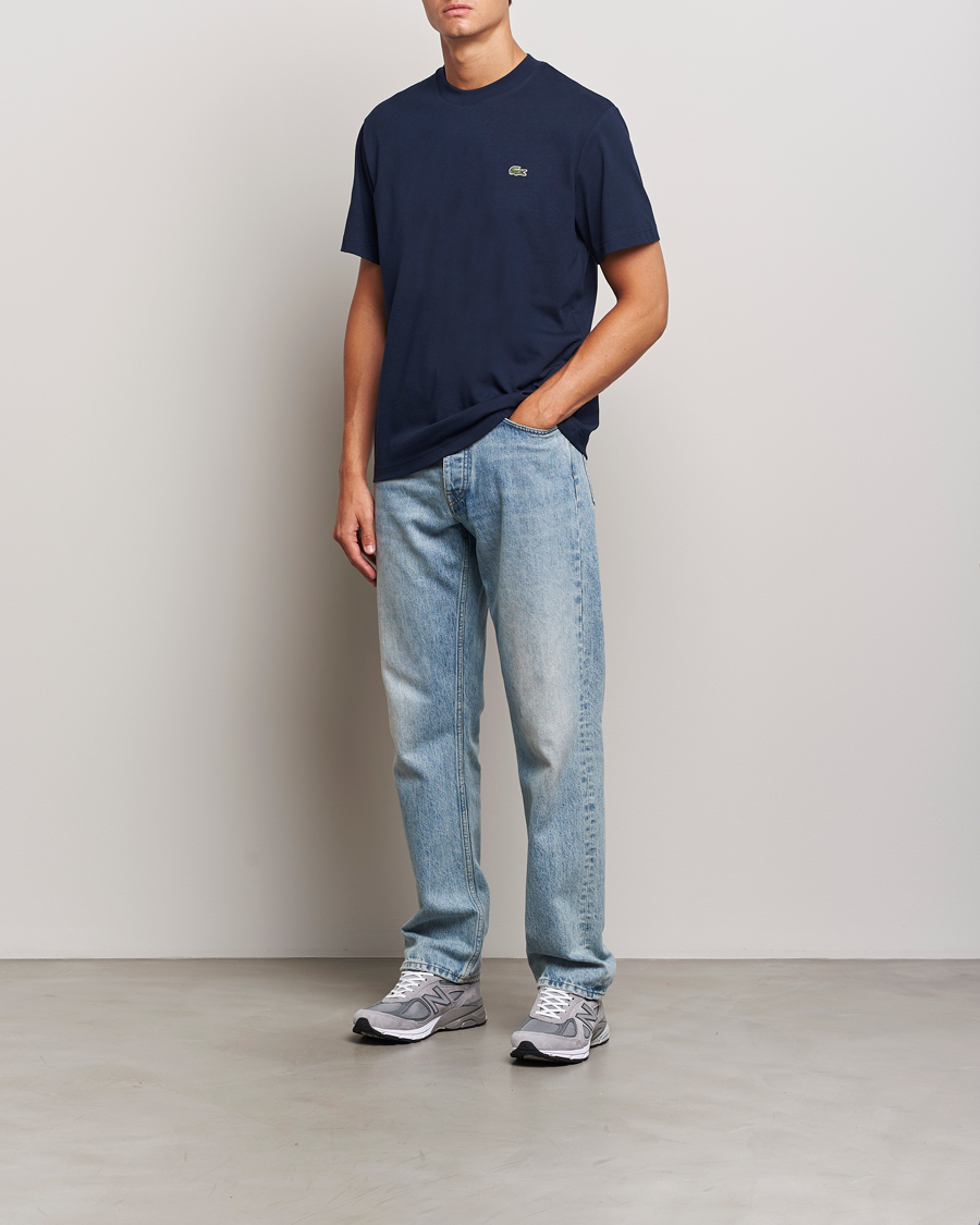 Heren | T-shirts | Lacoste | Crew Neck T-Shirt Navy Blue