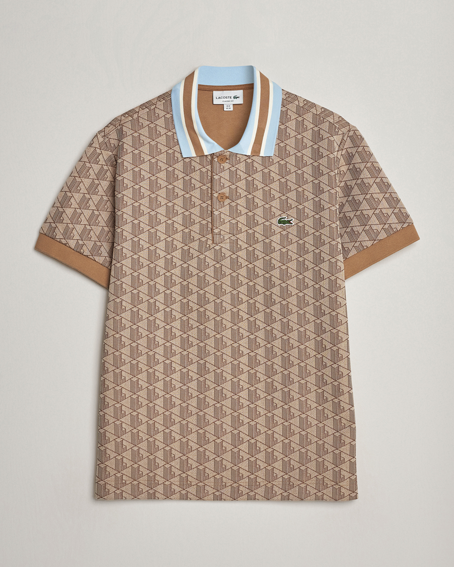 Heren | Polo's | Lacoste | Classic Fit Monogram Polo Croissant/Cookie