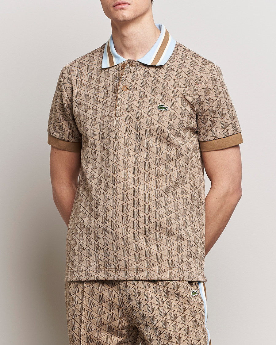 Heren | Kleding | Lacoste | Classic Fit Monogram Polo Croissant/Cookie