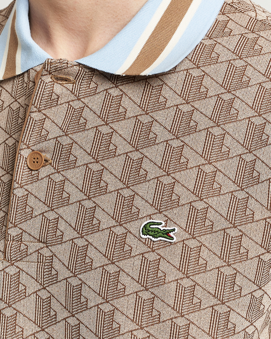 Heren | Polo's | Lacoste | Classic Fit Monogram Polo Croissant/Cookie