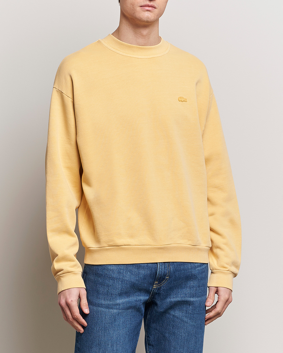 Heren |  | Lacoste | Natural Dyed Crew Neck Sweatshirt Golden Haze