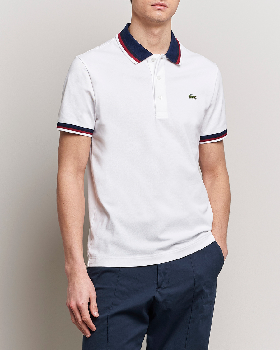 Heren | Polo's | Lacoste | Regular Fit Tipped Polo White