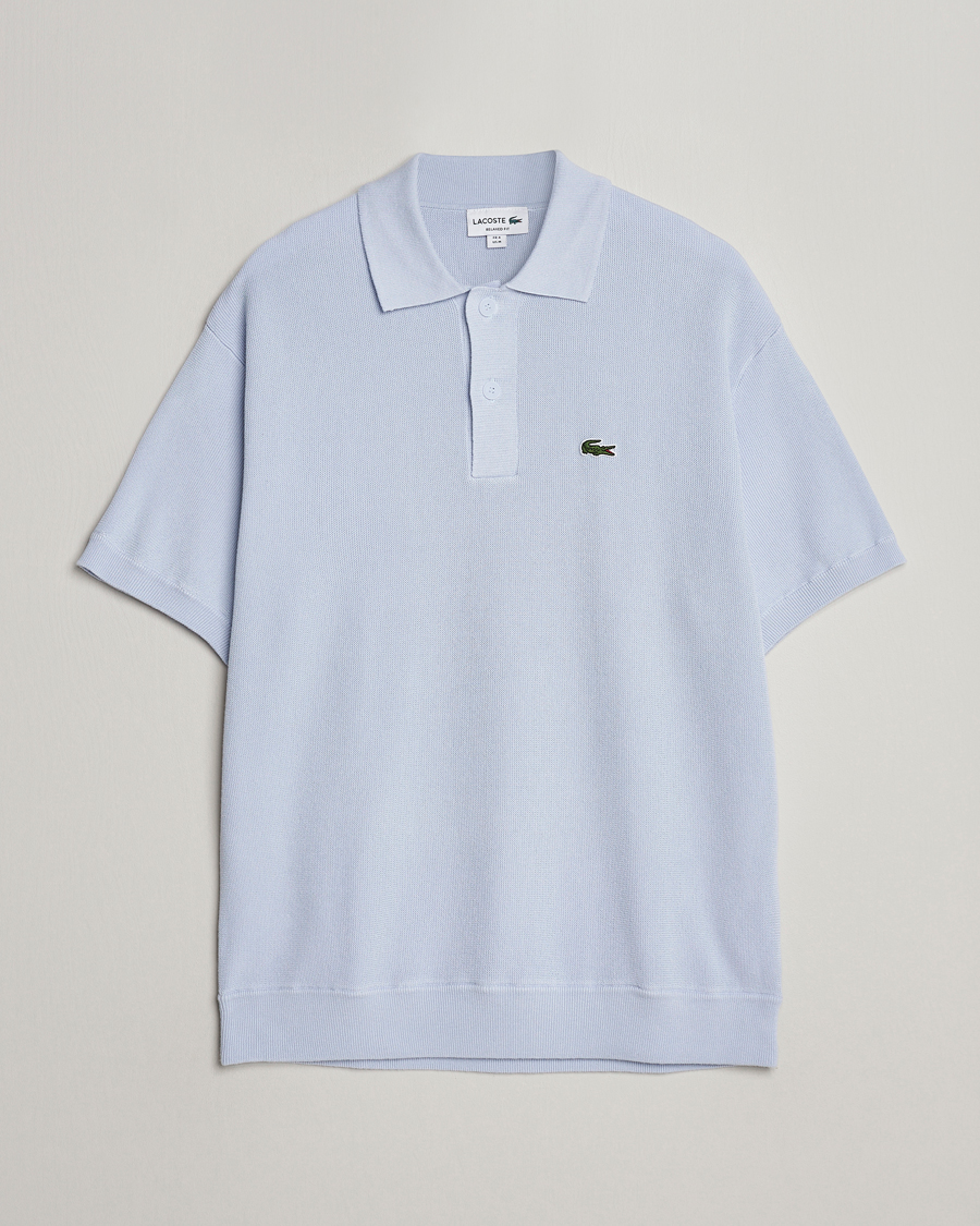 Heren | Polo's | Lacoste | Relaxed Fit Moss Stitched Knitted Polo Phoenix Blue