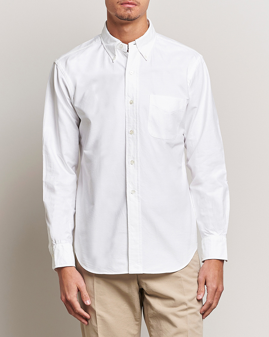 Heren | Kamakura Shirts | Kamakura Shirts | Vintage Ivy Oxford Button Down Shirt White